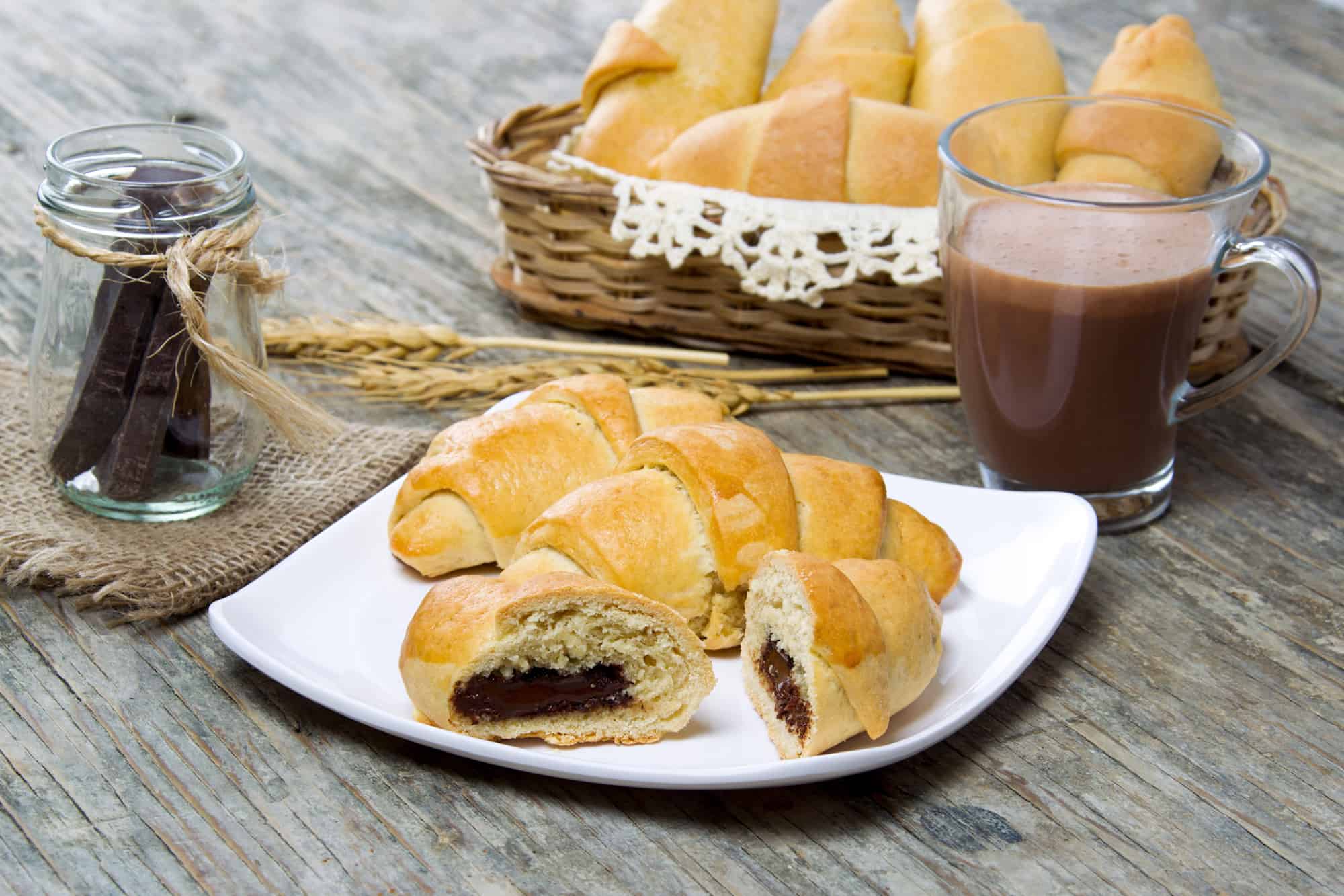 croissants variacion relleno chocolate