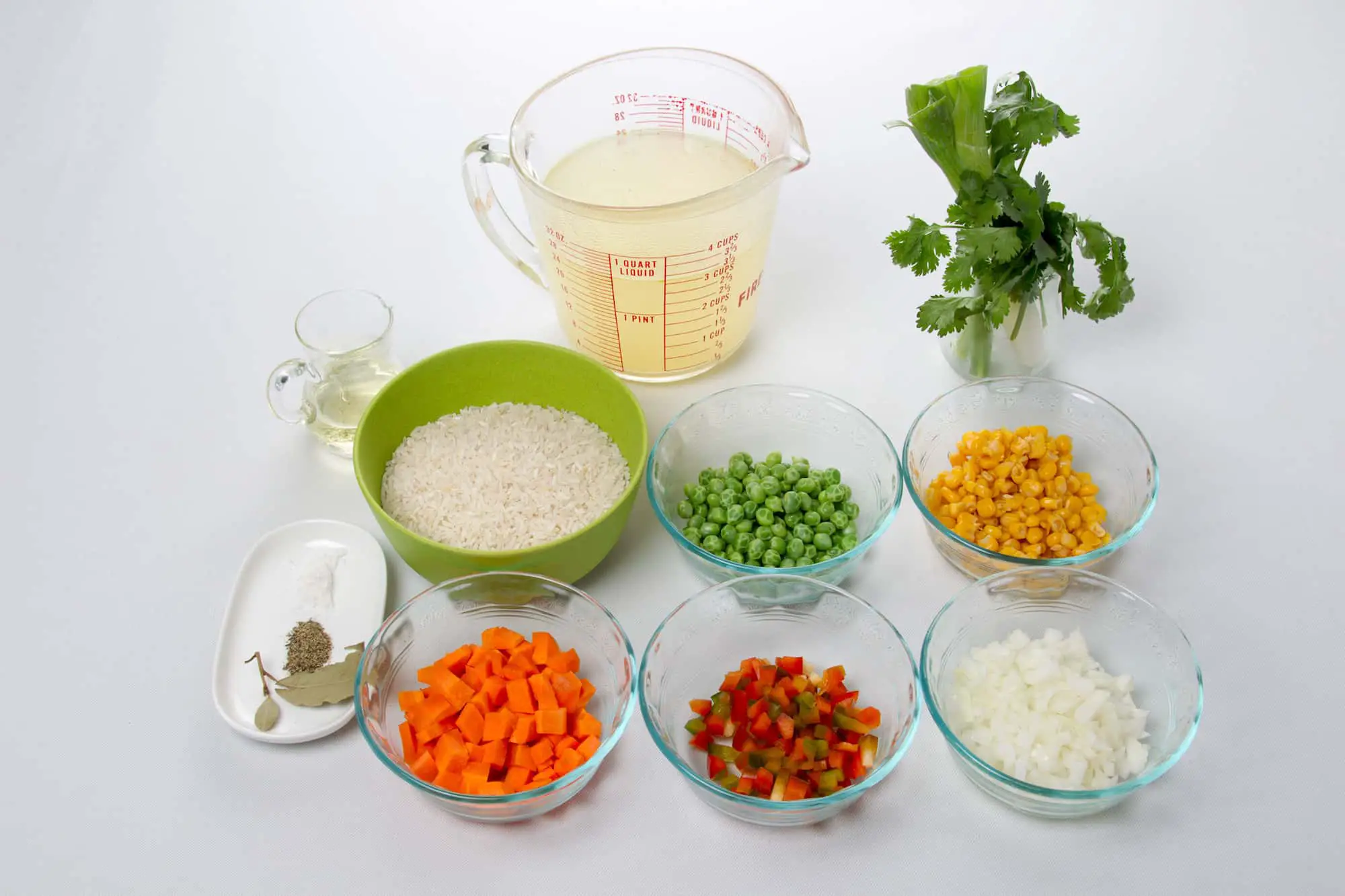 receta de arroz con verduras - ingredientes