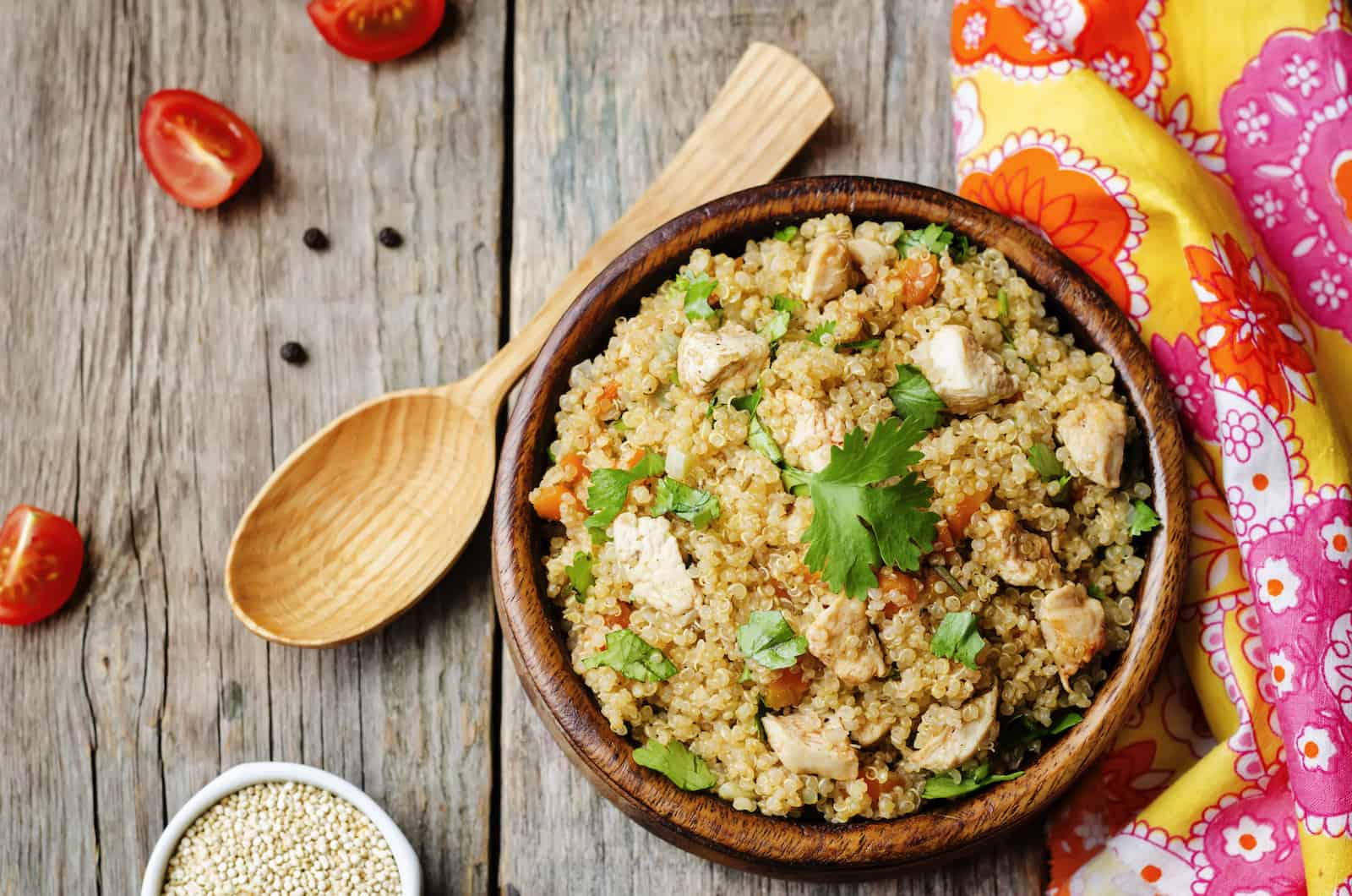 quinoa con pollo