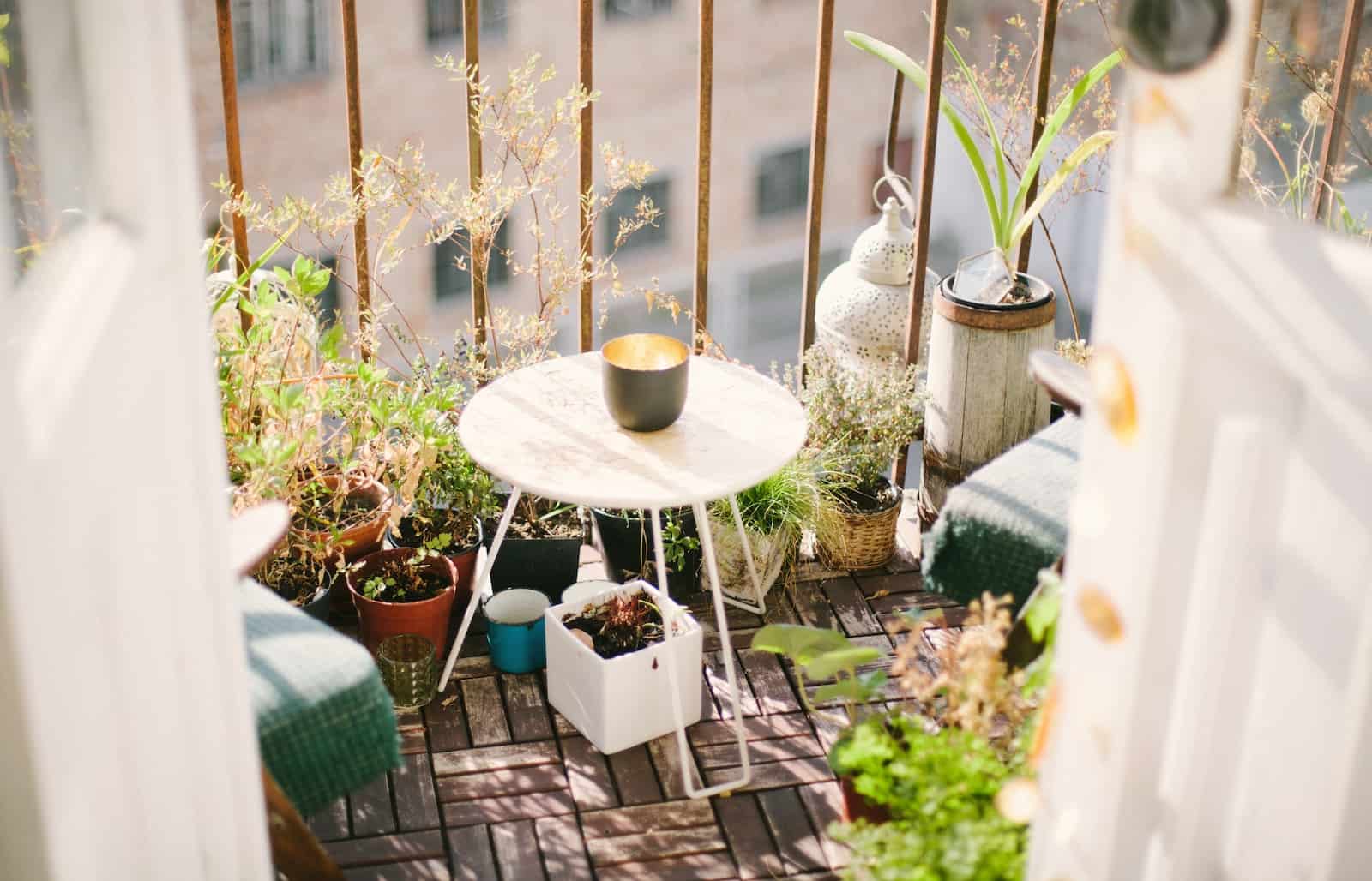 como decorar una terraza o un balcón con plantas